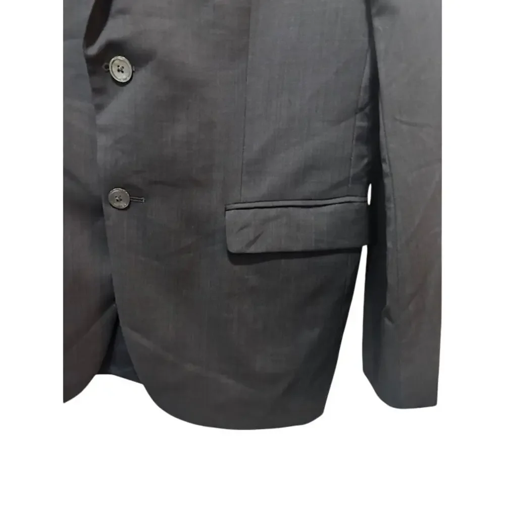 Massimo Dutti Extra Fine Wool Blazer Suit Jacket Sports Coat EU 52 / US 42 Gray